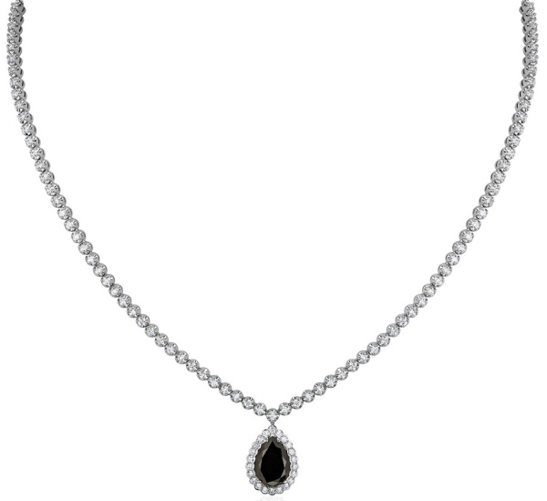 Колье черный бриллиант 